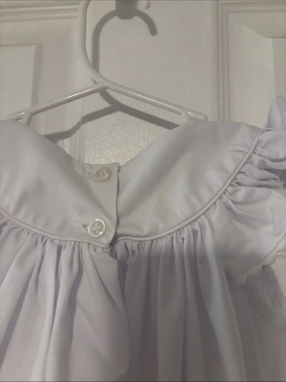 Classic White Baby One-Piece Romper. Could be monogrammed! So cute!